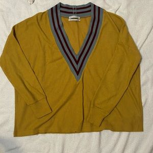 Urban Outfitters Waffle Knit V Neck Sweater